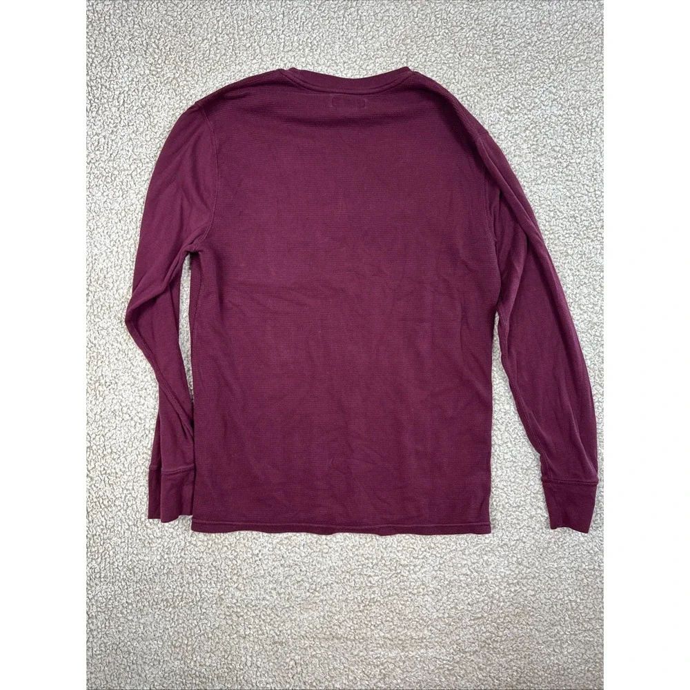 Polo Ralph Lauren Men's Burgundy Waffle Knit L/S Thermal Shirt Sleepwear L